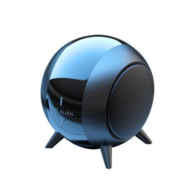 China Personal Computer PORTABLE Outdoor Waterproof Round Subwoofer Board Metal High Volume Wireless BT Audio Speaker Exquisite and easy to carry for sale