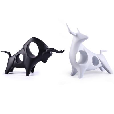 China Europe High quality resin craft supplies animal resin statue cattle sculpture art for modern home decor for sale