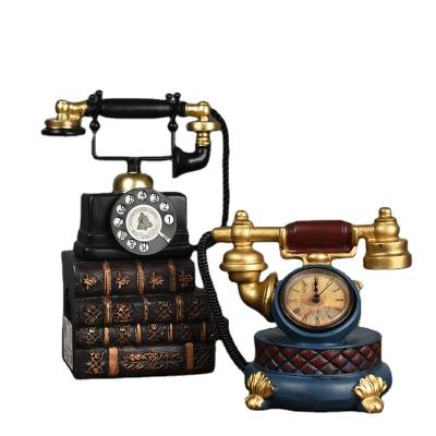 China Africa Retro telephone creative small ornaments wine cabinet bookcase book shelf decoration American study decorations for sale