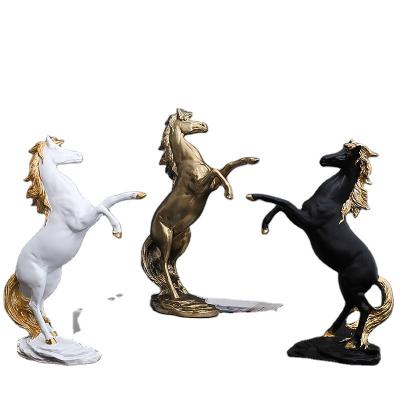 China Home Decoration Handicrafts Nordic Office Desk Ornament Artificial Gold Horse Home Decoration Modern Simple Creative Living Room TV Cabinet Wine Cabinet Art for sale