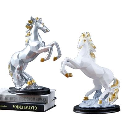 China Feng Shui Home Decorations Zodiac Horse Sculpture Office TV Cabinet Resin Crafts Gifts Feng Shui Ornaments Supplies for sale