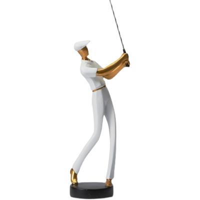 China Europe 2022 World White Resin Golfer Figurines Trophy Custom Golf Sports Champions Cup for sale