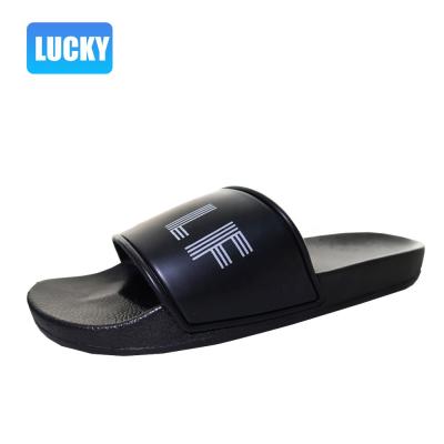 China Fashion Trend Factory Quality Ladies Men's Interior Designer Slippers OEM Flip Flop Custom Unisex Slide Flat Single Sandal for sale