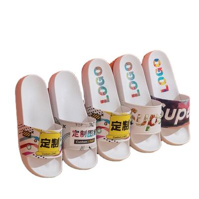 China Fashion Trend Multi-size Selection Men Fashion Flat Factory Logo Printed Slides Footwear Soft Slippers Unisex Rubber Slipper for sale