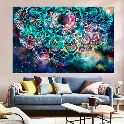 China Landscape Custom Design Colorful Mandala Wall Art Hanging Tapestry For Bedroom Decoration for sale