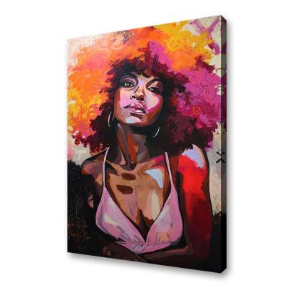 China Abstract Colorful African Women Portrait Wall Art Canvas Print Painting for sale