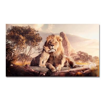 China Animal Digital Printing Animals Art Painting Lion Poster Canvas Print For Wall Decor for sale