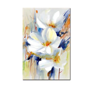 China White Flower Pattern Abstract Customized Canvas Painting Wall Art For Home Decoration for sale