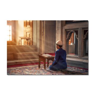 China Modern Boy Muslims Read KoranWall Art Canvas Custom Oil Painting Canvas Print Photo Framed Paint For Home Decor for sale