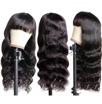 China Best Body Wave Body Wave Human Hair Wigs 26 Inches Remy China Wig Brazilian Hair Machine Made Bangs Brazilian Machine Made Wigs For White Women for sale