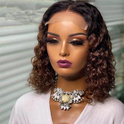 China Indian Luxury Curly Blonde Short Colored Wig 180 Density Cuticle Aligned Curly Lead Hair Women Wig Natural Hair Wigs for sale