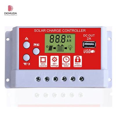 China Charger Controller AC 12/24v To DC Solar Power System 10A 20A 30A PWM Solar Charge Controller For Lead Acid Lithium Battery for sale