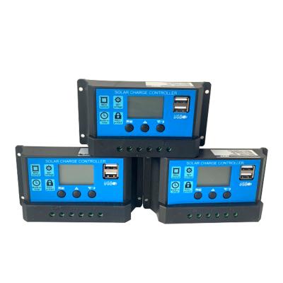 China Charger controller Factory wholesale 10A 20A 30A 12V 24V auto fit pwm solar charge controller for sale