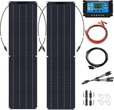 China Solar Power Supply For Monocrystalline Kit 600w 800w 1000watt Golf Cart/Yacht/Boat/RV China ETFE Paneles Solares Fotovoltaicos Flexibles Off Grid Solar Panel Energy Systems for sale