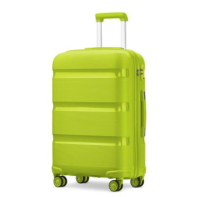 China Lightest 20 PCS Handheld Trolley Luggage Travel Suitcase OEM Business Airport Travel PP 24 28 Inch Spinners Unisex for sale