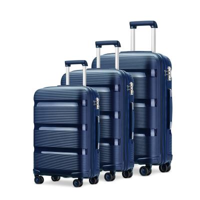 China Lowest PP Rate Bright Color PP Trolley Case Luggage Hard Bag Online Sale 202428 Inch Luggage Set for sale