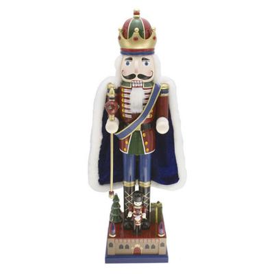 China Solid Wood Custom Home and Garden Christmas Decor New Product 24 Thumb Statue Nutcracker Soldiers for sale