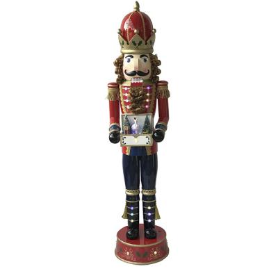 China Christmas Nutcracker Soldiers Solid Wood Wooden King Dolls For Gift Custom Made for sale