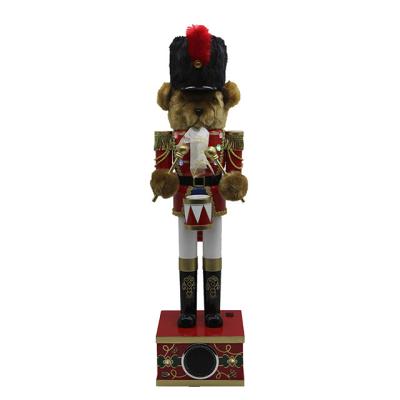 China Wholesale Big 24 Inch Bear Nutcracker Solid Wood Luxury High Quality Wooden Soldiers for sale