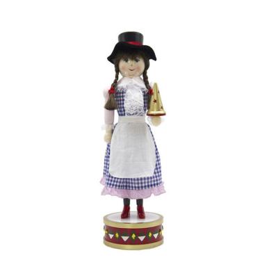 China Giant Inflatable Garden Girl Nutcracker Statue Solid Wood Outdoor Event Christmas Decoration for sale