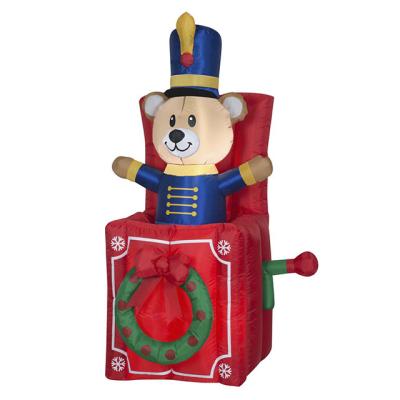 China Holiday Decorations 6FT Customized Inflatable Decoration Inflatable Bear With Pop Movements for sale