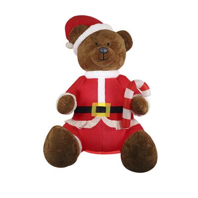 China Hot Selling Outdoor Christmas Decorations 9FT Customized Holiday Decorations LED Lights Inflatable Teddy Bear for sale