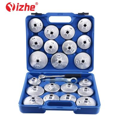 China Universal 23pc Oil Filter Wrench Set Cup Type Car Van Socket Removal Garage Tools Set Box for sale