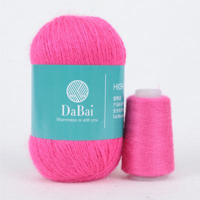 China Anti-pilling Mink Wool Yarn DIY Knitting Hook For Making Scarf Sweater 14S/2 Mink Yarn for sale