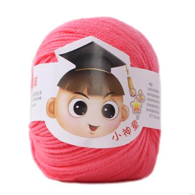 China Anti-pilling high quality cotton crochet baby milk dyed bamboo yarn for knitting sweater for sale