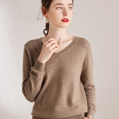 China 2021 New Autumn Winter Fashion Ladies Jumper round neck breathable knit 100% pure cashmere sweater women for sale