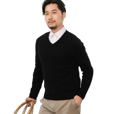 China Breathable Slim Knitted Cashmere Wool Sweater Men Full Color V-Neck Sleeve Pullover Autumn Winter Warm Casual Solid Pullovers Full for sale