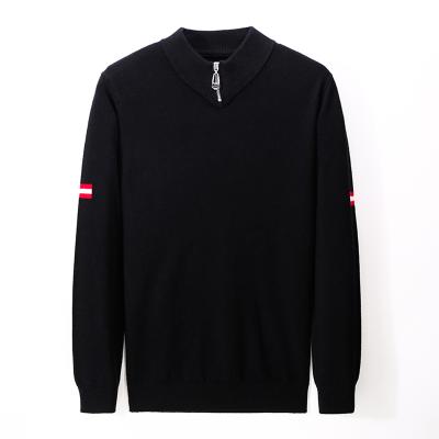 China Custom Logo Solid Color Round Neck Sweater High Quality Pullover Breathable Men's Sweater for sale