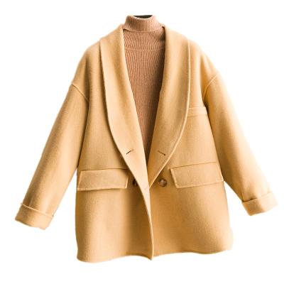 China Wholesale Luxury Winter Anti-wrinkle Cashmere Face Warm Youth Lady Double Coat Wool Coat for sale