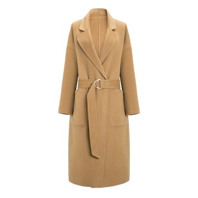 China New anti-shrink coat double sided wool coat ladies Korea wool coat for sale