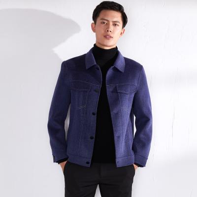 China High Quality Wool Coat Men's Breathable Casual Loose Fit Short Woolen Jackets Suits Solid Coats for sale