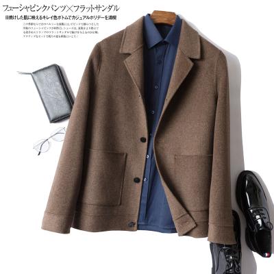 China New Breathable High Quality Wool Coat Winter Solid Color Thick Men's Jacket for sale