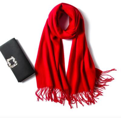 China Autumn New Solid Color Cashmere Wraps Warm Soft Women Scarves Long Thin Scarf With Tassel Lady Casual Winter Female Shawl for sale