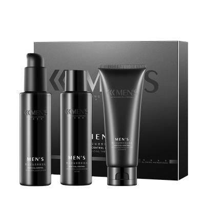 China Replenishing Private Label With Logo Korean Brightening Whitening Organic Skin Care Facial Set For Men for sale