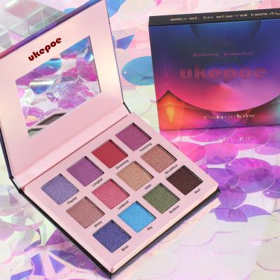 China High Quality Waterproof Private Label 12 Color Makeup Eyeshadow Palette With Mirror for sale