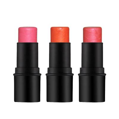 China Waterproof Private Label Blush Stick Lipstick Eyeshadow Face Makeup Shimmer Cream Cheek Blusher Multifunctional Cosmetics for sale