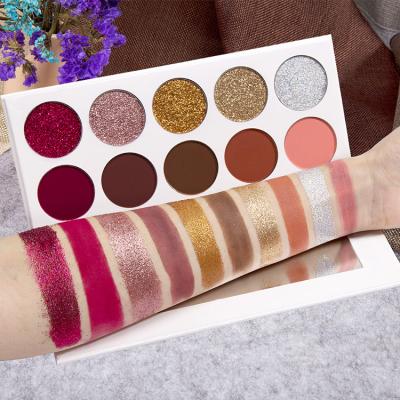 China Best Makeup Supplier Waterproof Vegan Private Label Long Lasting Shiny Eyeshadow Palette for sale