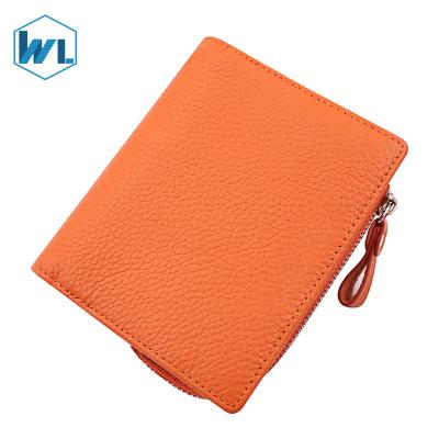 China Classic Bifold Wallet High Quality Men's Women's Card Holders NATIONAL Hot Sales Real Leather Purse Wallet With Coin Pocket for sale