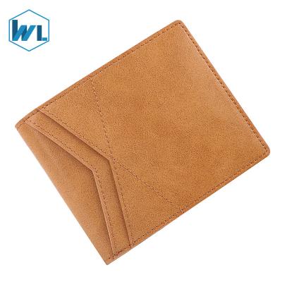 China Wholesale Custom Made Minimalist RFID Logo Card Slot Bi-Fold Card Holder PU Leather Wallet RFID Logo Card Slot Genuine Smooth for sale