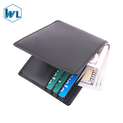 China Creative Sort Engrave Flip Case Real Leather Wallet RFID Rfid Budget Organizer Slim Bag With Card Holder For Male for sale