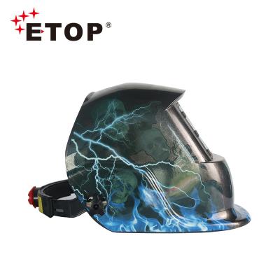 China Long Lasting Weather Stepless Protective Fit Exquisite Designed Blue Color Lightning Welding Mask for sale