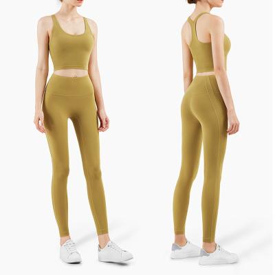 China Style Fashion Breathable Sports Underwear Vest Stitching Slim Leggings Yoga Clothing Sports Suit Professional Women for sale