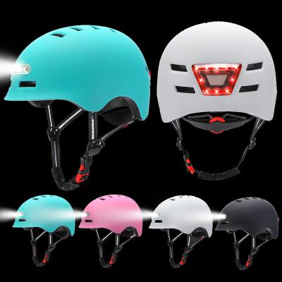 China Custom compounds sports safety rechargeable led dirt mtb bike helmet lightweight smart bicycle for sale