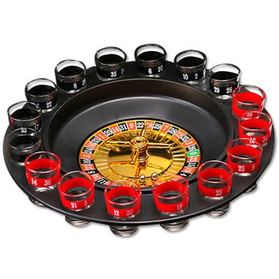 China Entertainment 2021 16 Cup Shot Glasses Roulette Wheel Games Bar Drinking Party Games for sale