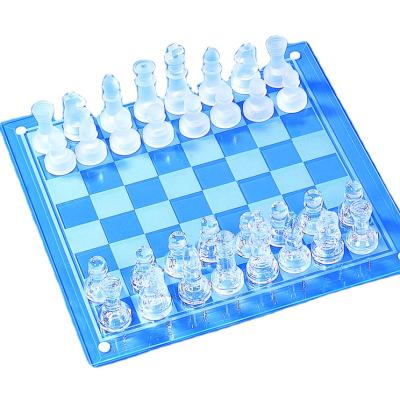 China LANDER-MAN Chess Piece Glass Chess Set Glass for sale