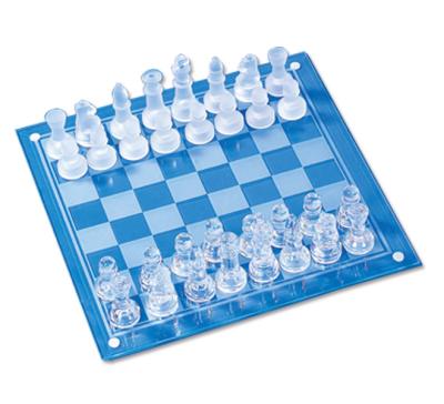 China Hot Selling Entertainment Chess Sets 25*25cm Chess Board Glass Chess Set for sale